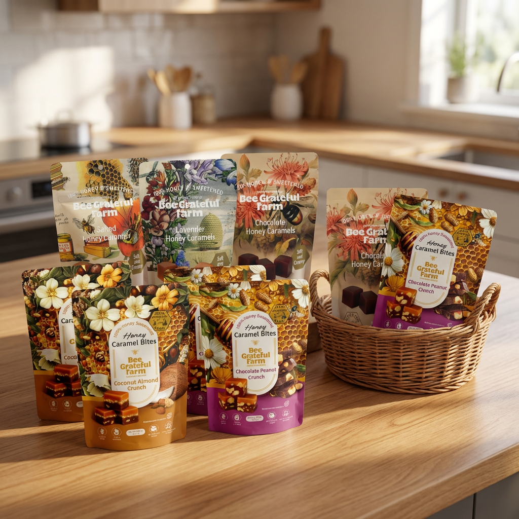 Honey Caramels Gift Givers Delight (10 Bags) | Bee Grateful Candy